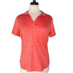 Tommy Bahama Polo Women’s SP Island Zone Orange Short Sleeve Stretch- EUC